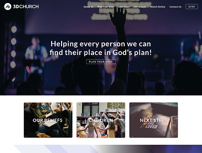 3D Church's Home Page church ui ui design ux web design
