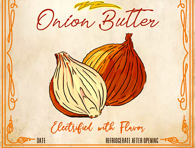 Cliff's Onion Butter Label illustration label product