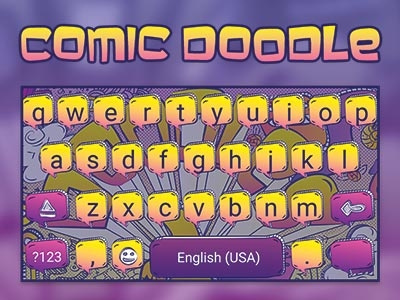 Comic Doodle app customization illustrator keyboard photoshop ui