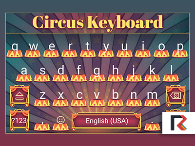 Circus Keyboard app circus customization keyboard photoshop ui