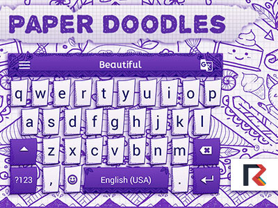 Paper Doodles android app customization doodle illustrator keyboard paper personalization photoshop redraw ui