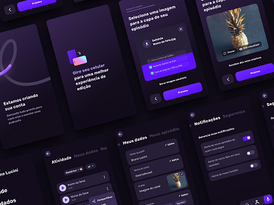 WePody overview design system player podcast purple styleguide ui