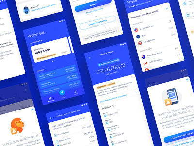 Remessa Online App app conversor finance fintech flat simulator ui