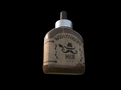 Gaming Asset Concept/3D Model: 'Weathered Man Beard Oil' 3d models game development gaming graphic art illustration video games