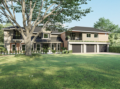 Renders: 3 Car Garage, Outdoor Kitchen and Mother In-Law Suite 3d design home design real estate