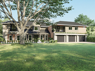 Renders: 3 Car Garage, Outdoor Kitchen and Mother In-Law Suite