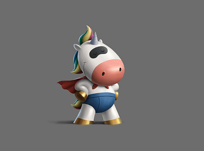 Character Design: "Lollipop" the Unicorn! character design digital painting fantasy graphic art illustration