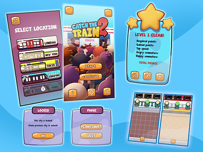 UI/UX Development: "Catch The Train 2" apps games gaming graphic art ui ui design ux design video games