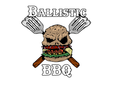 Merchandise Graphics: Ballistic BBQ (Burger Skull)