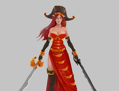 Custom Art: Fantasy on The Seven Seas! character design gaming pirates twitch