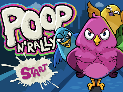 Game Artwork: "Poop N' Rally" Main Screen