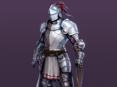 Character Design: "Battle Knight" character design digital painting graphic art illustration knight war