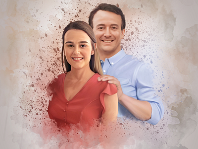 Portraits: Father & Daughter! digital painting graphic art illustration portraits