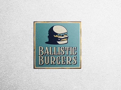 Branding: Ballistic Burgers Logo Merch Design graphic art logodesign