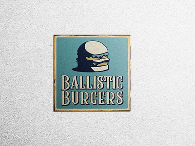 Branding: Ballistic Burgers Logo Merch Design
