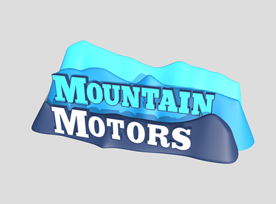 3D Branding: Mountain Motors branding logos