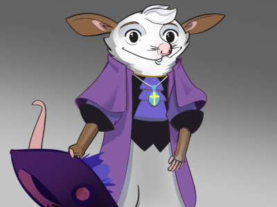 Character Design: Town Crier Opossum