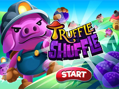 Game Development: Promotional Graphic for "Truffle Shuffle NFT"