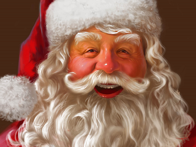Hand Drawn Digital Paintings: Santa!