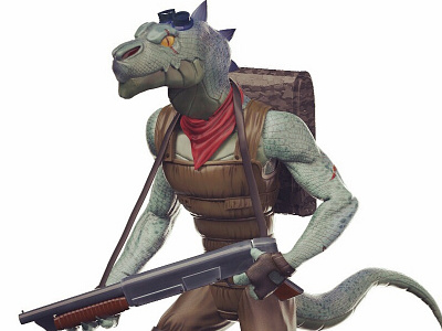 Character Design: "Artek" Dino Hunter 3d models character design gaming heroes video games