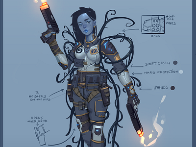 Character Design: "Vanna" (Outer Alek Police Force)