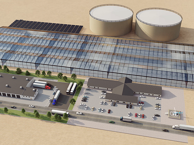 3D Development: Factory Site Simulation 3d animation 3d design