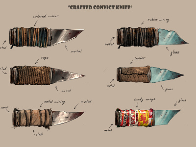 Weapon Design: Crafted Glass/Metal Shanks gaming shanks shivs weapon design weapons