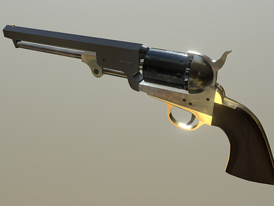 The U.S. Colt 1851 Navy .36 cal Percussion Revolver 3d models colt revolver guns pistols weapons