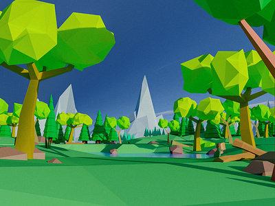 Low Poly World Development: The Forest