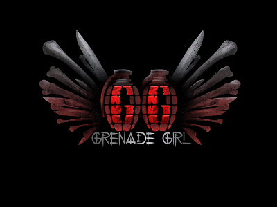 Gaming Apparel Branding: Grenade Girl digital painting gaming graphic art illustration video games