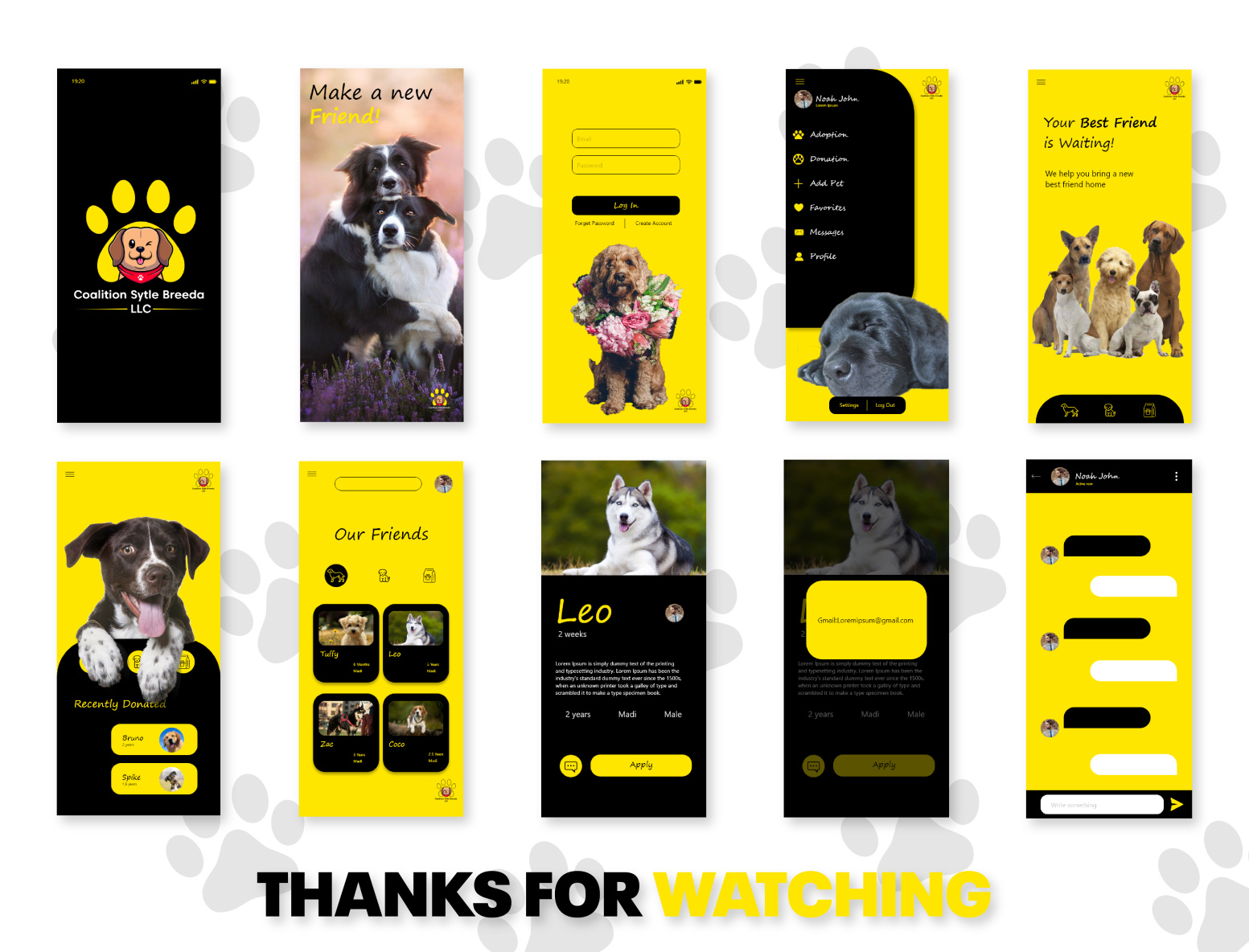 Dogs Adoption App by Edison Nixon on Dribbble