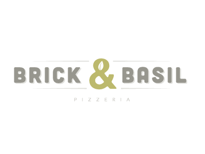 Brick & Basil basil branding brick cafe green identity leaf logo pizza restaurant