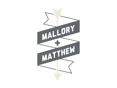 Mallory + Matthew arrow banner couple wedding