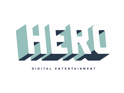 HERO 3d digital hero logo logotype nashville