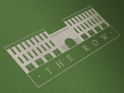 The Row green identity logo street texture the row