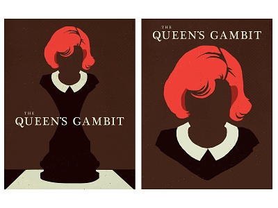 The Queen's Gambit illustration minimal netflix poster series thequeensgambit
