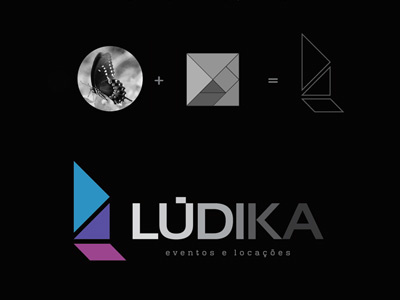 Ludika logo butterfly minimalist