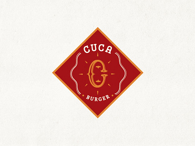 Cuca Burger Logo burger logo monogram shop