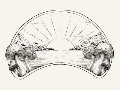 Amanita - Label illustration