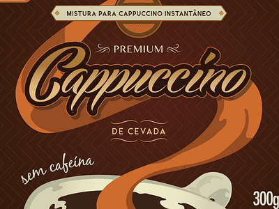 premium cappuccino - label detail cappuccino coffee label