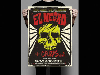 El Negro + Cruzas poster band poster rock rockposter stoner