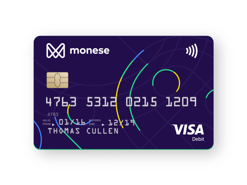 Monese's new debit card animation bank branding debit card finance fintech london monese visa