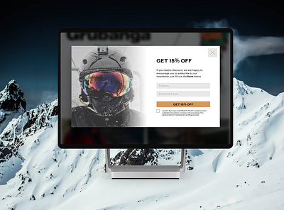 Newsletter Popup Overlay Concept alpin alpinus app branding design graphic design mammut northface poput poput overlay product ski snow ui winter