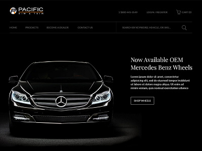 Pacific Rim & Trim Mercedes Benz Promotion auto car commerce design e commerce shop website