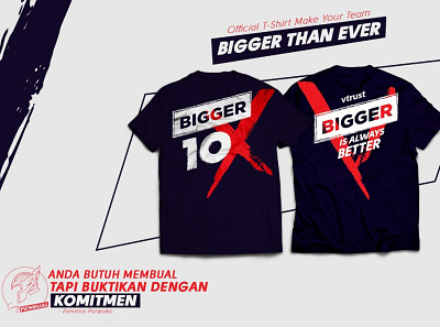 10X Bigger - T-shirt Design branding design graphic design illustration logo typography vector