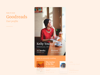 Daily UI 006 — Goodreads User Profile daily page profile ui