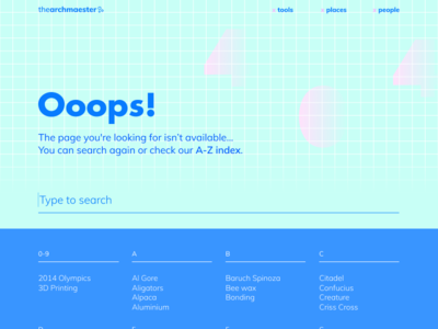 Daily UI 008 — Archmaester 404