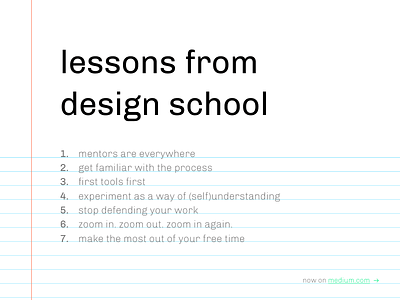 Lessons from design school design education notebook thoughts
