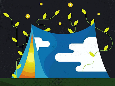 basecamp camping magic design illustration illustrator logo mountains vector