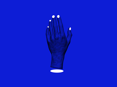 Hand - debut - experiment blue collage graphic hand random